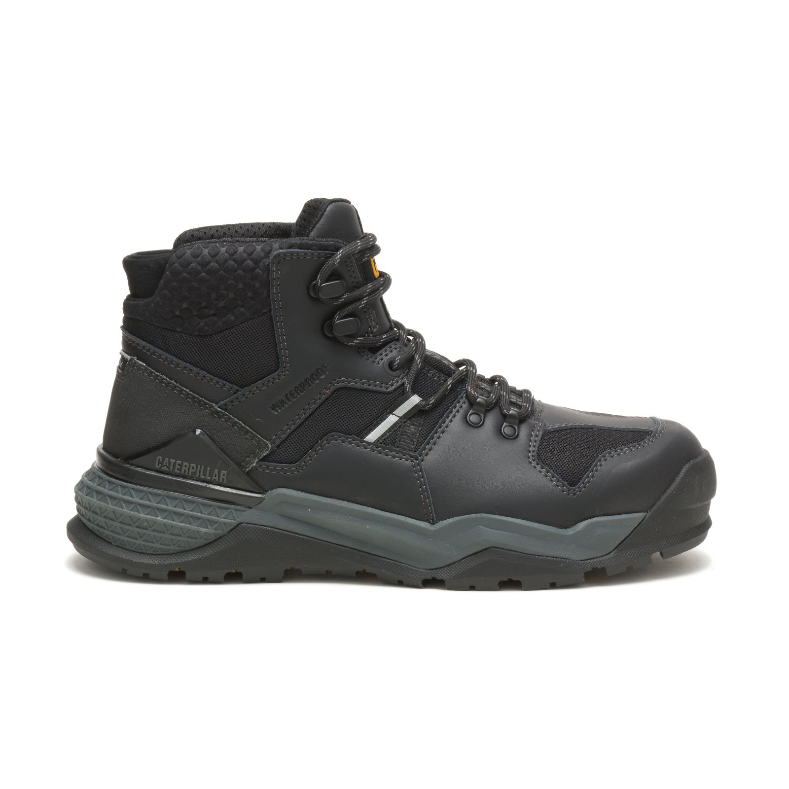 Caterpillar Provoke Mid Waterproof Alloy Toe Philippines - Mens Work Boots - Black 69213ACXQ